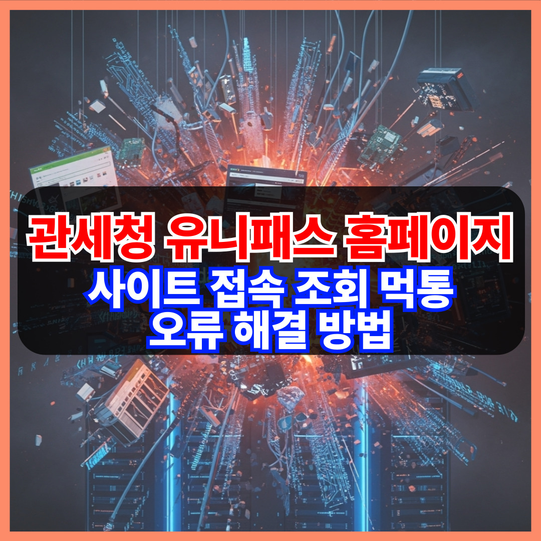 관세청 유니패스 홈페이지 사이트 접속 조회 먹통 오류 해결 방법